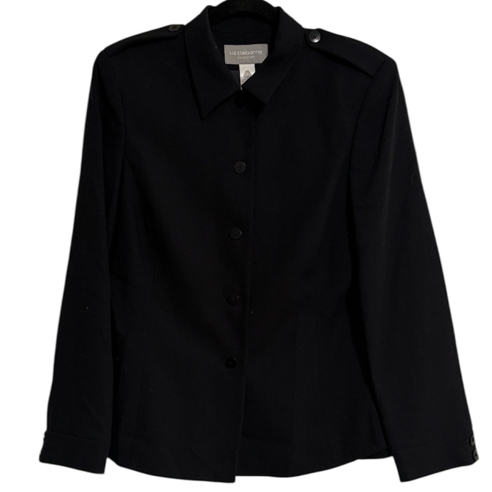 ☀️ Liz Claiborne Collection 100% Wool Blazer Navy Blue